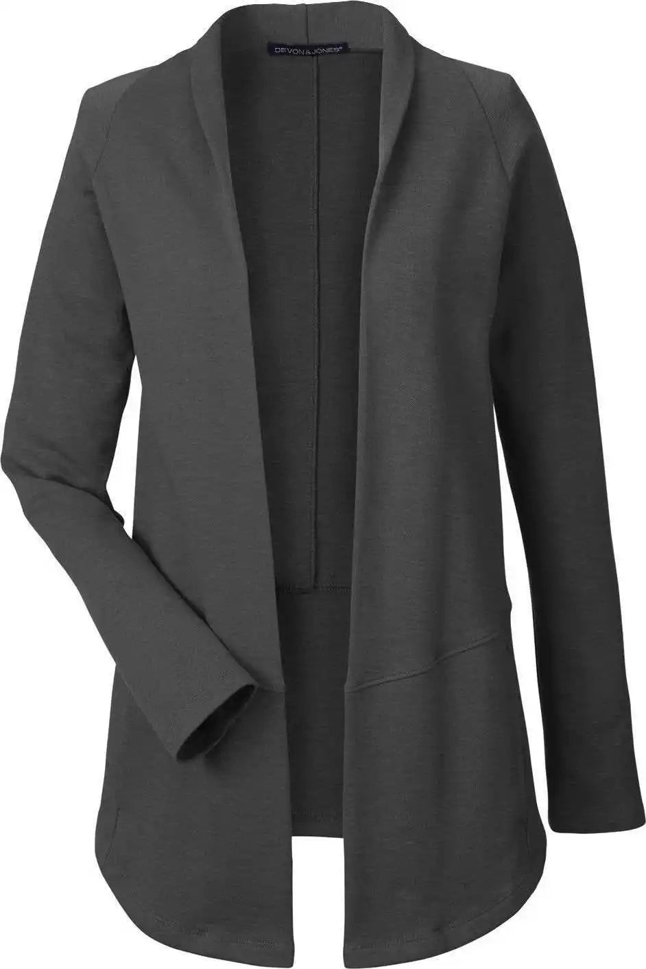 Devon &amp; Jones Dg481w Ladies’ New Classics Charleston Cardigan Black Melange