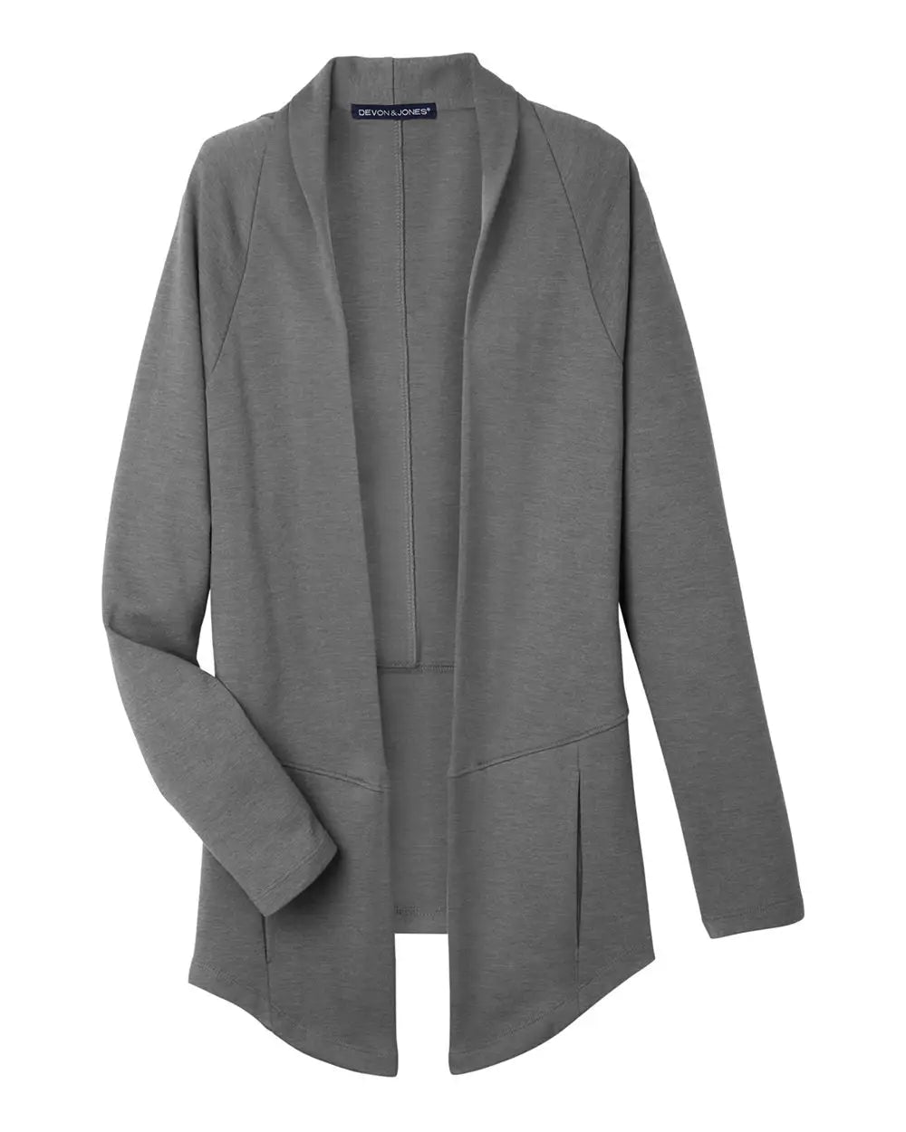 Devon & Jones Dg481w Women’s New Classicsâ Charleston Cardigan - Graphite Melange