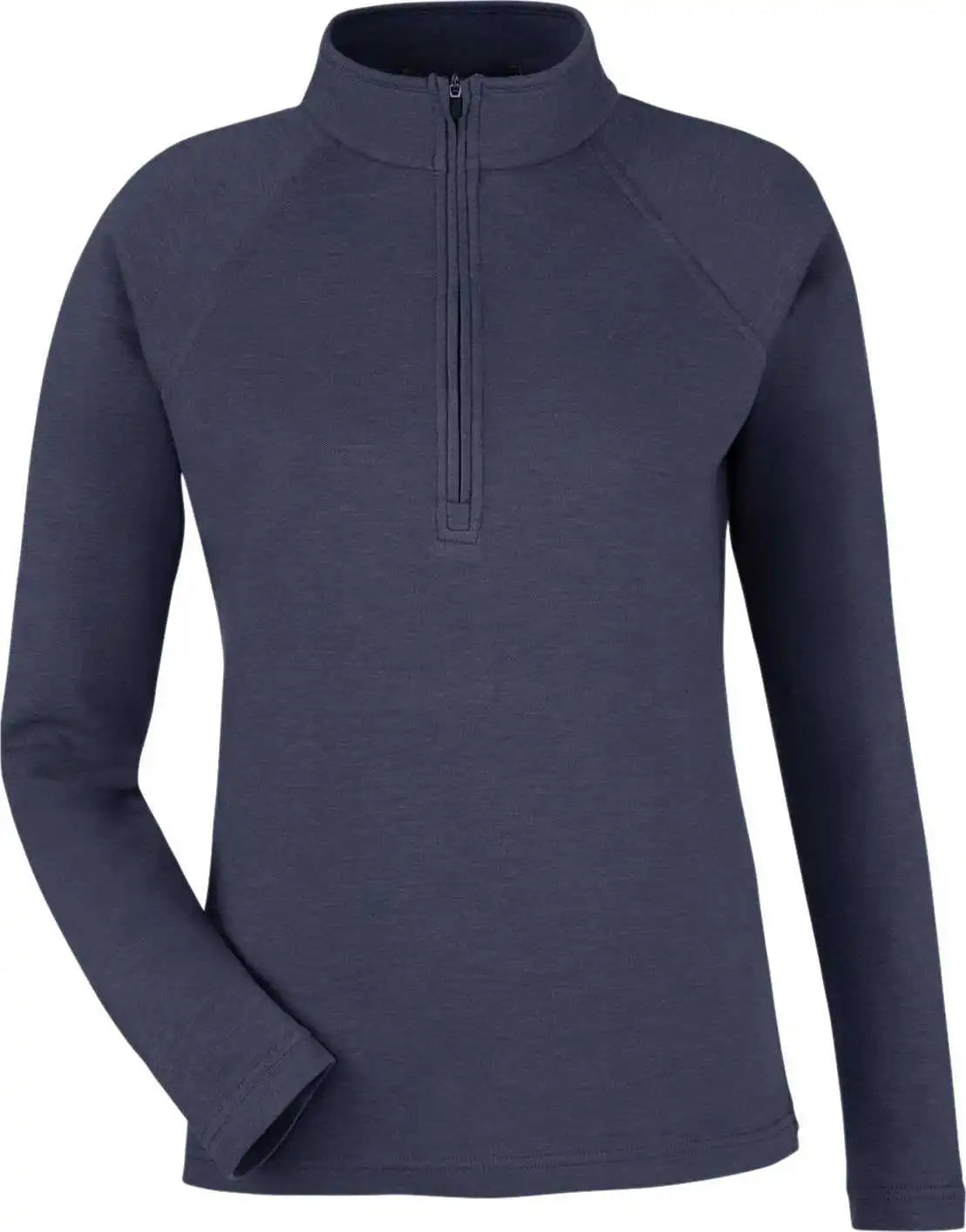 Devon & Jones Dg481wz Ladies’ New Classics Charleston Quarter-zip - Navy Melange