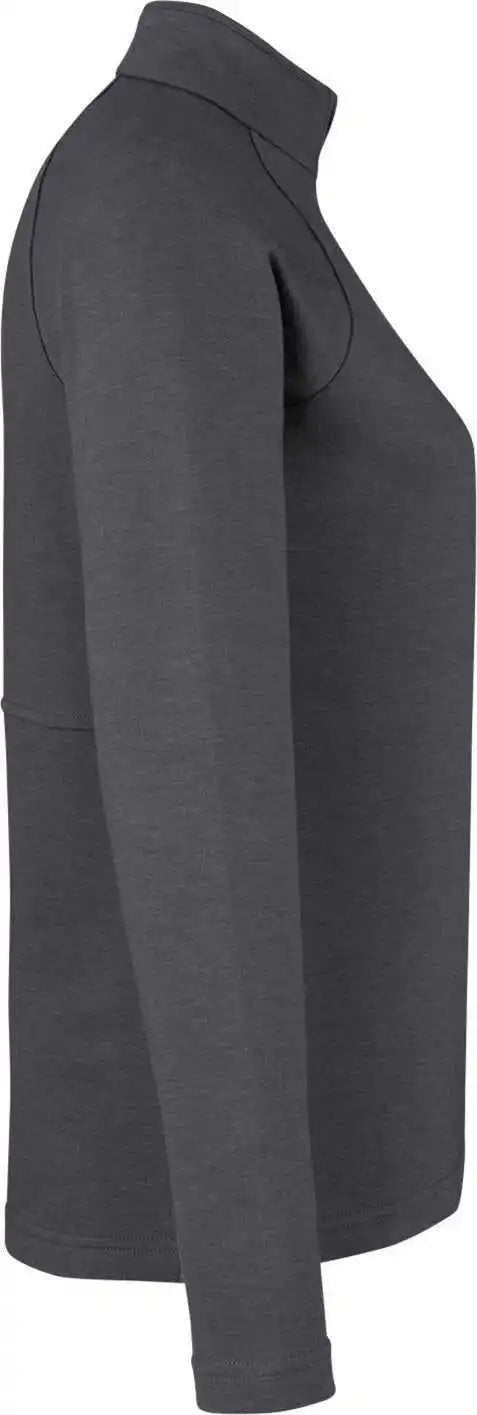 Devon &amp; Jones Dg481wz Ladies’ New Classics Charleston Quarter-zip - Black Melange