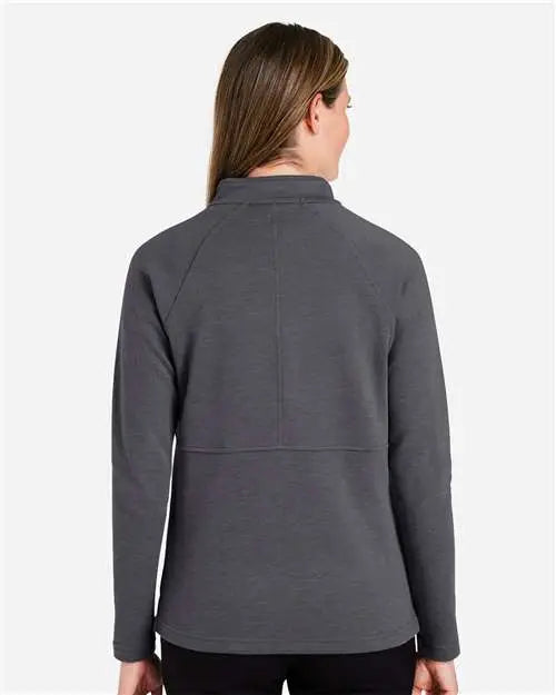 Devon & Jones Dg481wz Women’s New Classicsâ Charleston Quarter-zip Pullover - Black Melange