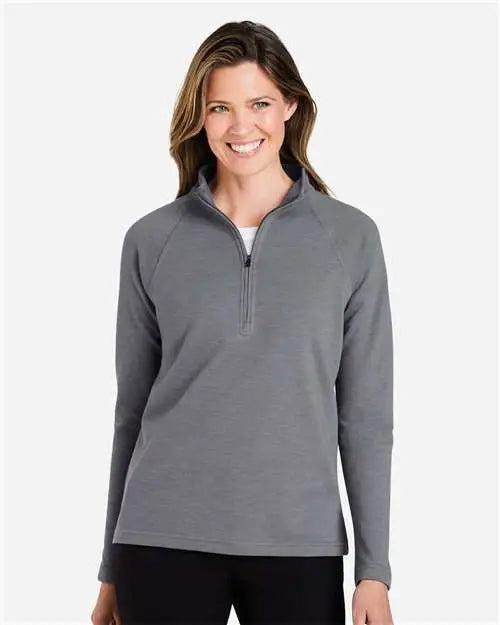 Devon & Jones Dg481wz Women’s New Classicsâ Charleston Quarter-zip Pullover - Graphite Melange