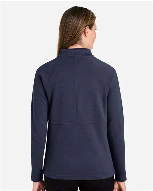 Devon & Jones Dg481wz Women’s New Classicsâ Charleston Quarter-zip Pullover - Navy Melange