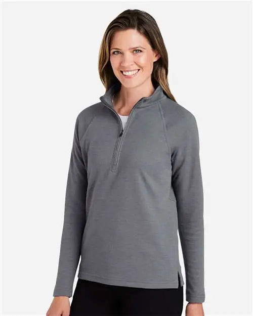 Devon & Jones Dg481wz Women’s New Classicsâ Charleston Quarter-zip Pullover - Graphite Melange