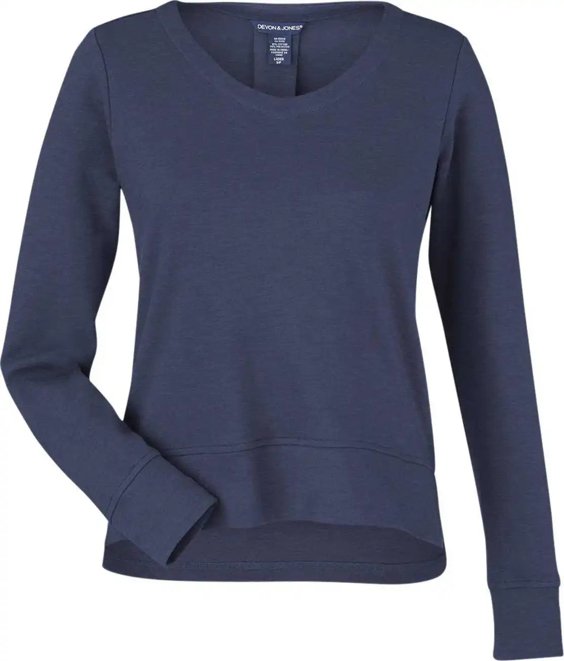 Devon & Jones Dg482w Ladies’ New Classics Charleston Pullover - Navy Melange