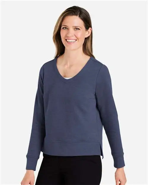 Devon & Jones Dg482w Women's New ClassicsÂ® Charleston Pullover - Navy Melange