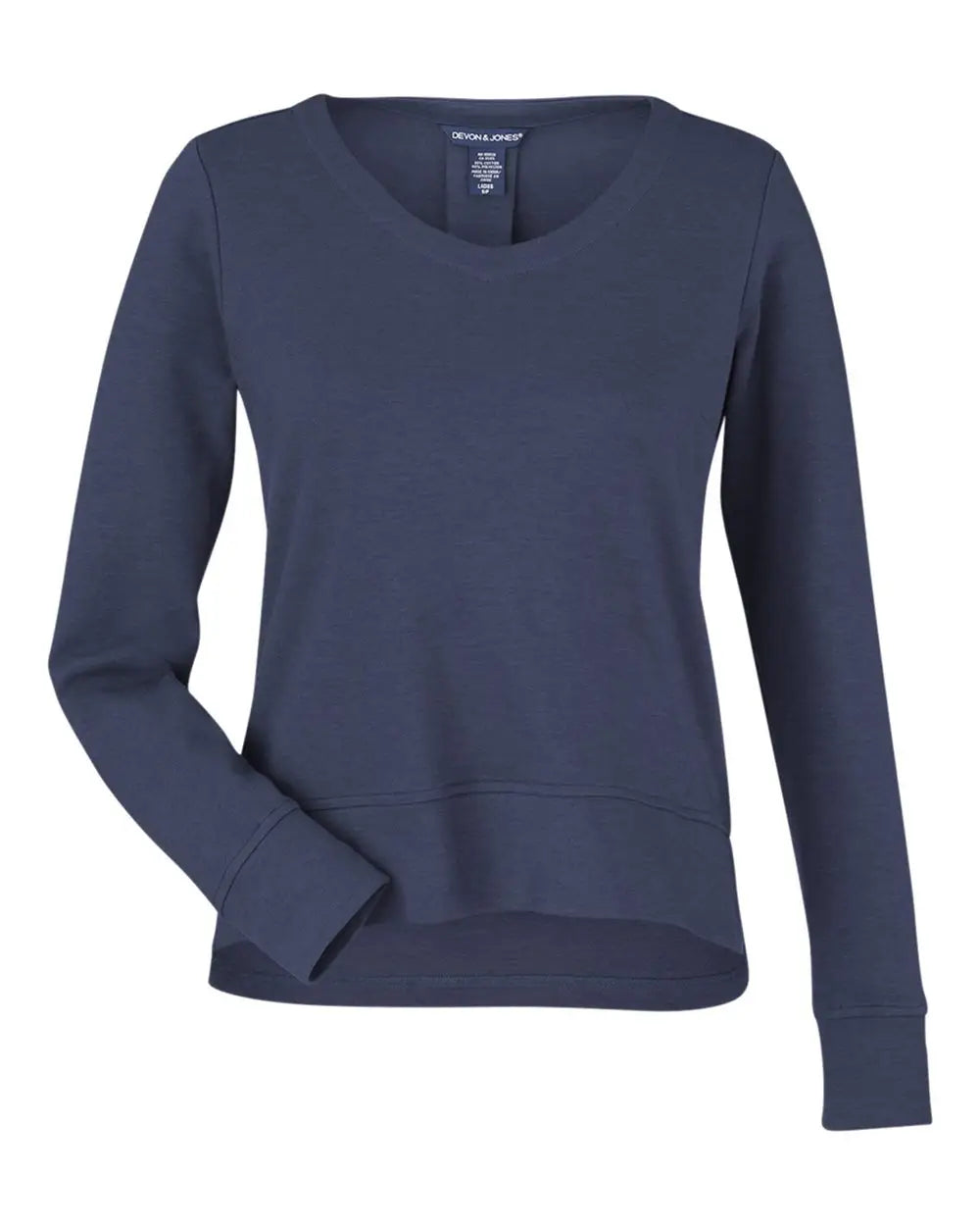 Devon & Jones Dg482w Women's New ClassicsÂ® Charleston Pullover - Navy Melange - Navy Melange / Xs
