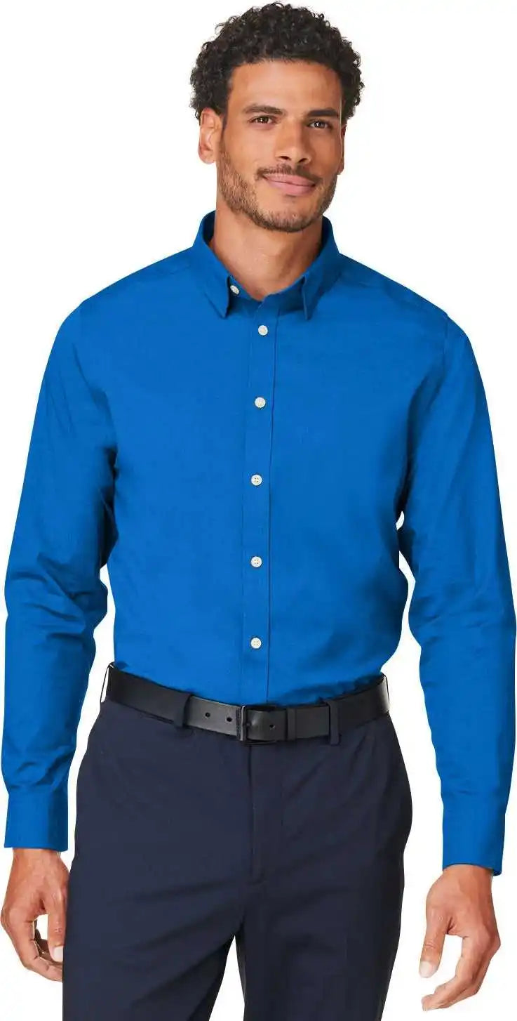 Devon & Jones Dg505 Crownlux Performance Men’s Spencer Poplin Shirt Frnch Blu Mlnge