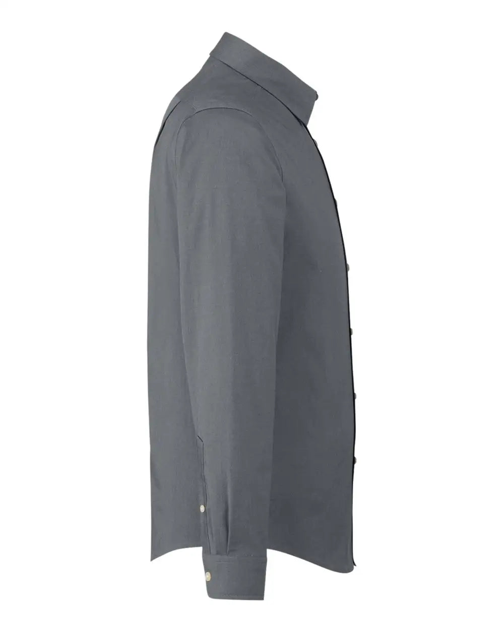 Devon & Jones Dg505 Men’s Crownlux Performanceâ Spencer Poplin Dress Shirt - Graphite Melange