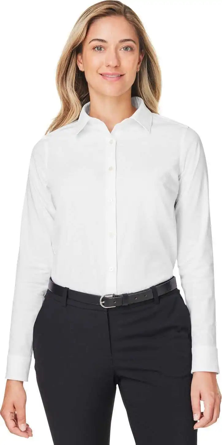 Devon & Jones Dg505w Crownlux Performance Ladies’ Spencer Poplin Shirt - White