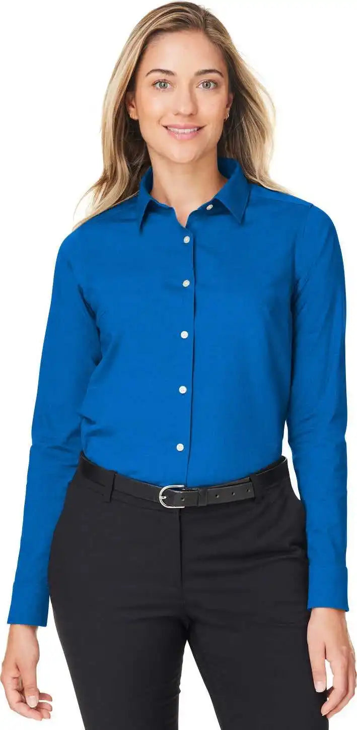 Devon & Jones Dg505w Crownlux Performance Ladies’ Spencer Poplin Shirt Frnch Blu Mlnge