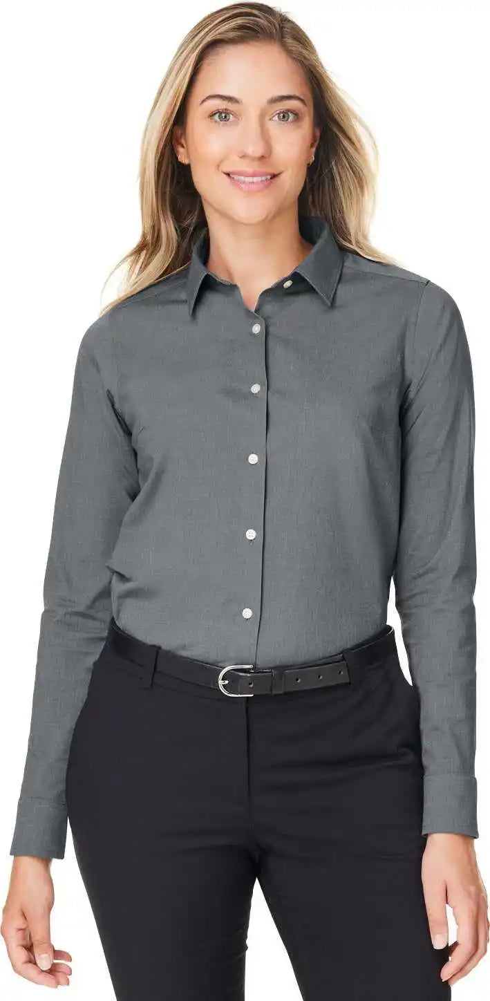 Devon & Jones Dg505w Crownlux Performance Ladies’ Spencer Poplin Shirt Graphite Melange