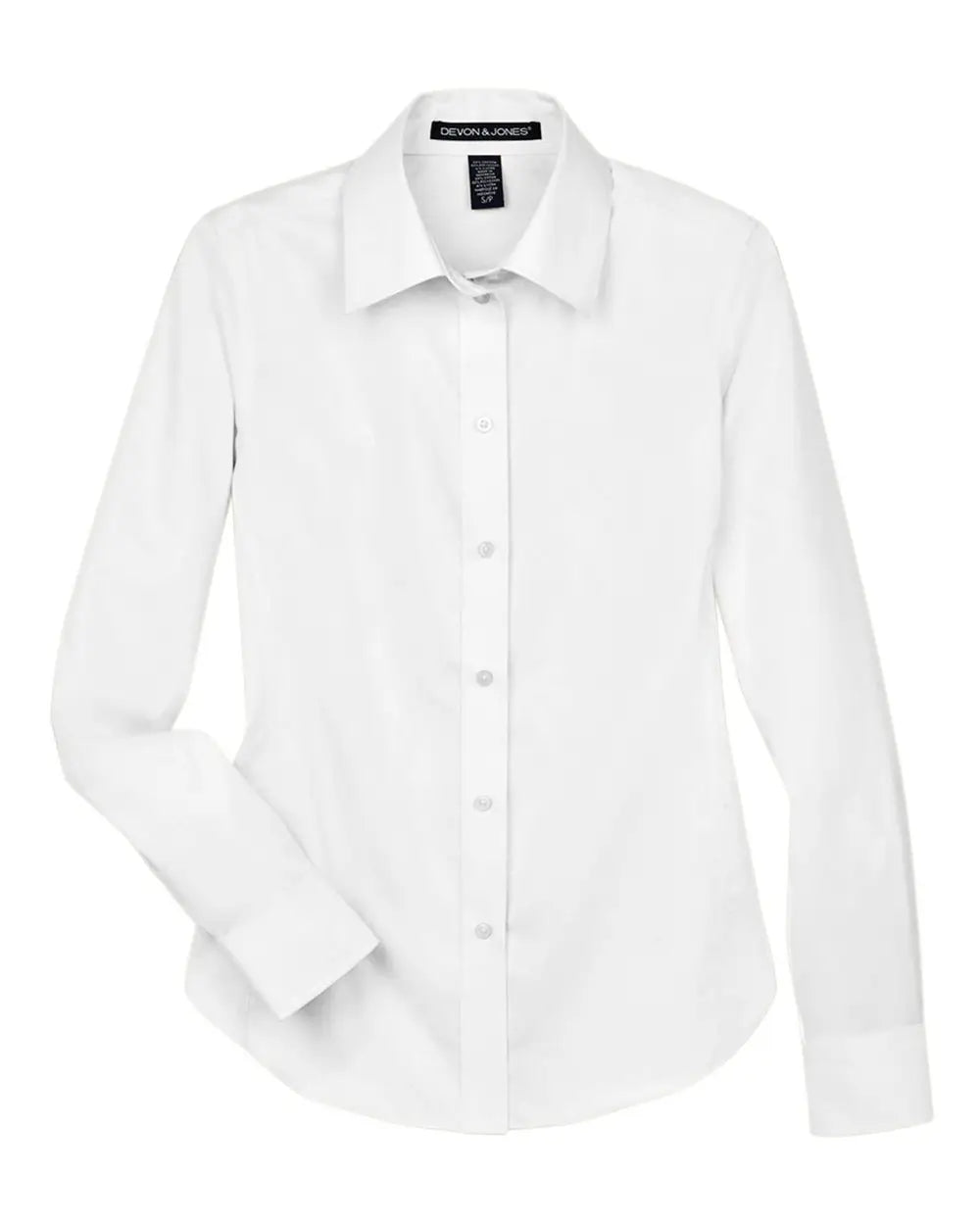 Devon & Jones Dg530w Women’s Crown Collection Solid Stretch Twill Woven Dress Shirt - White