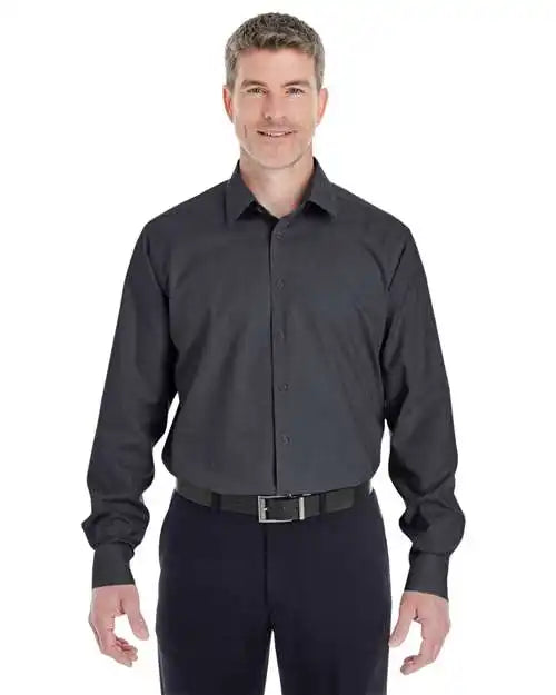 Devon & Jones Dg532 Men’s Crown Collection® Royal Dobby Dress Shirt - Black - s