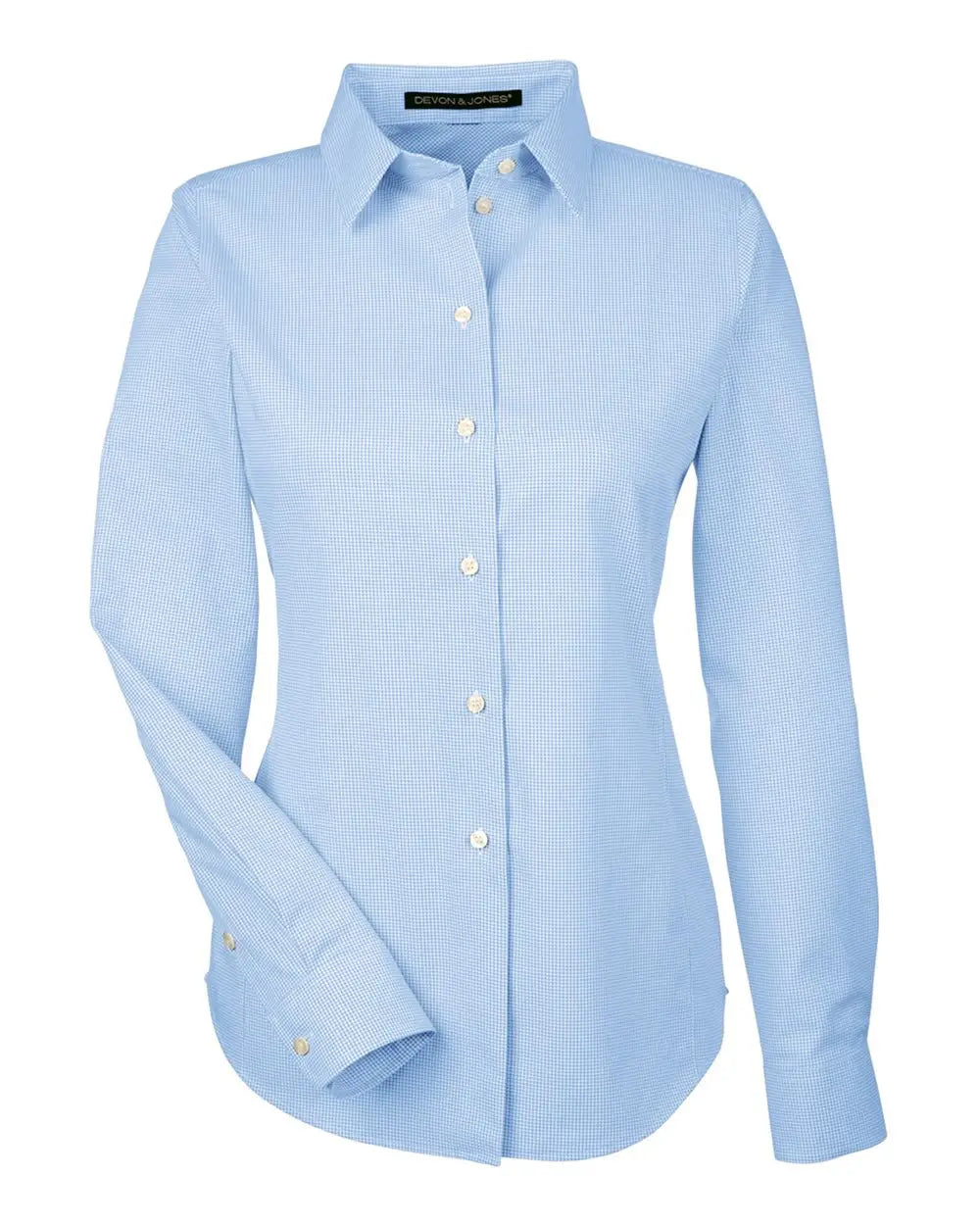 Devon & Jones Dg532w Women’s Crown Collection Royal Dobby Woven Dress Shirt - French Blue