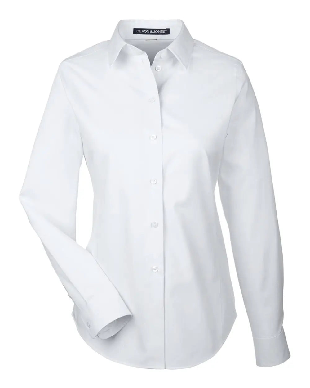 Devon & Jones Dg532w Women’s Crown Collection Royal Dobby Woven Dress Shirt - White