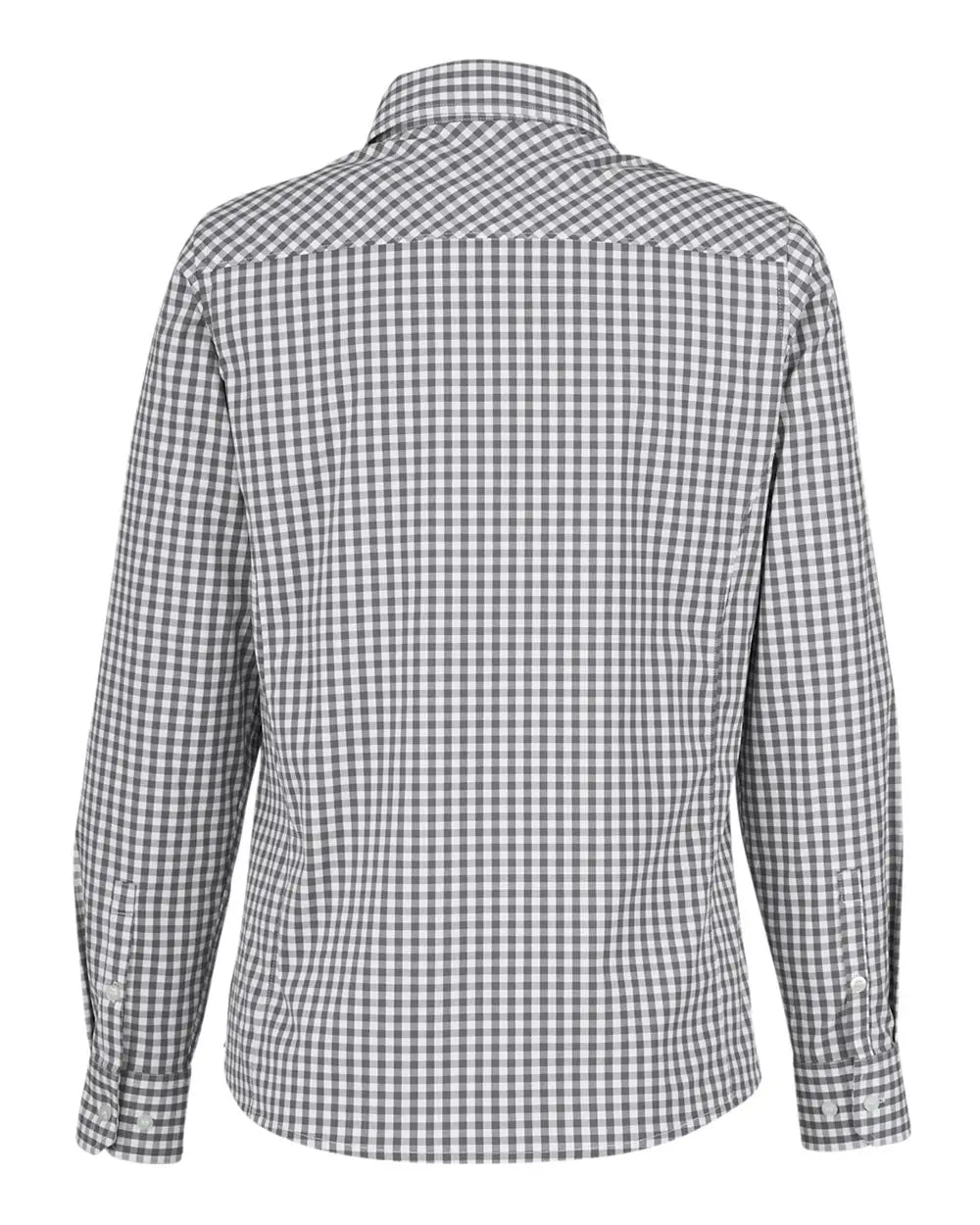 Devon & Jones Dg536w Women’s Crownlux Performanceâ Gingham Dress Shirt - Graphite White