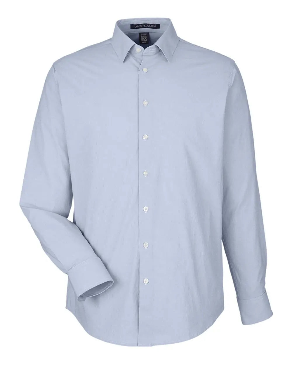Devon & Jones Dg537 Men’s Crownlux Performanceâ Microstripe Dress Shirt - Navy White