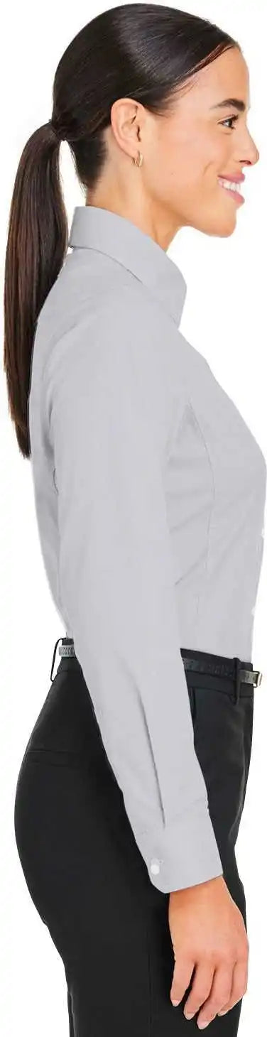 Devon & Jones Dg537w Crownlux Performance Ladies’ Microstripe Shirt Graphite