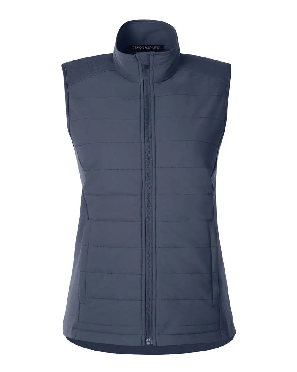 Devon & Jones Dg706w Women's New Classics Charleston Hybrid Vest - Navy Melange - Melange/ / Ladies Xs
