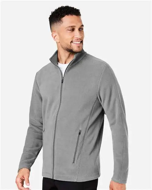Devon & Jones Dg730 Men’s Crownlux Performanceâ Fleece Full-zip Jacket - Graphite