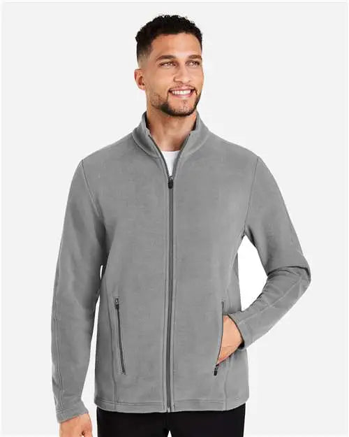 Devon & Jones Dg730 Men’s Crownlux Performanceâ Fleece Full-zip Jacket - Graphite