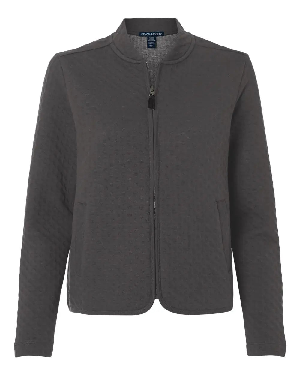 Devon & Jones Dg740w Women’s Berkeley Textured Full-zip Jacket - Graphite