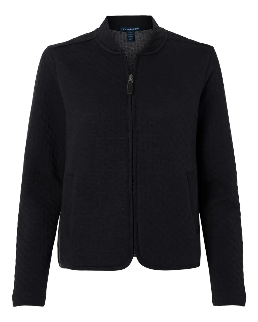 Devon & Jones Dg740w Women’s Berkeley Textured Full-zip Jacket - Black