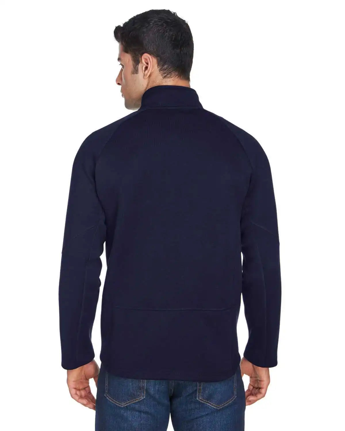 Devon &amp; Jones Dg792 Adult Bristol Sweater Fleece Quarter-zip - Navy