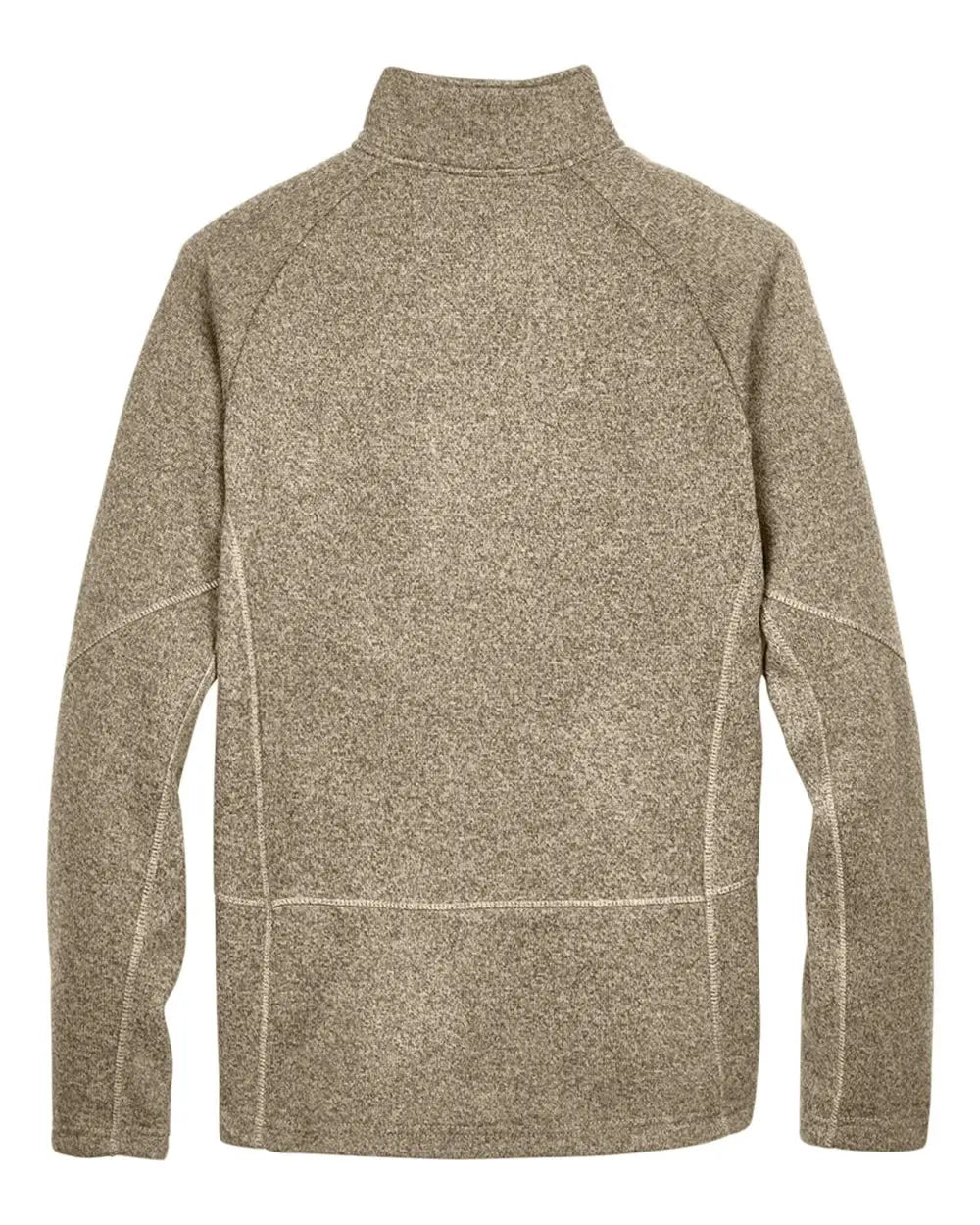 Devon & Jones Dg792 Unisex Bristol Sweater Fleece Quarter-zip Pullover - Khaki Heather