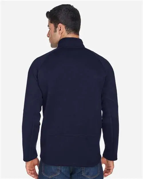 Devon & Jones Dg792 Unisex Bristol Sweater Fleece Quarter-zip Pullover - Navy