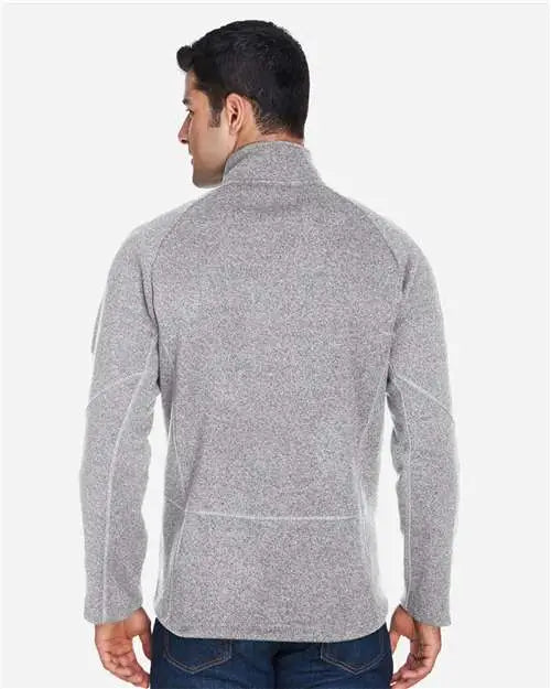 Devon & Jones Dg792 Unisex Bristol Sweater Fleece Quarter-zip Pullover - Grey Heather
