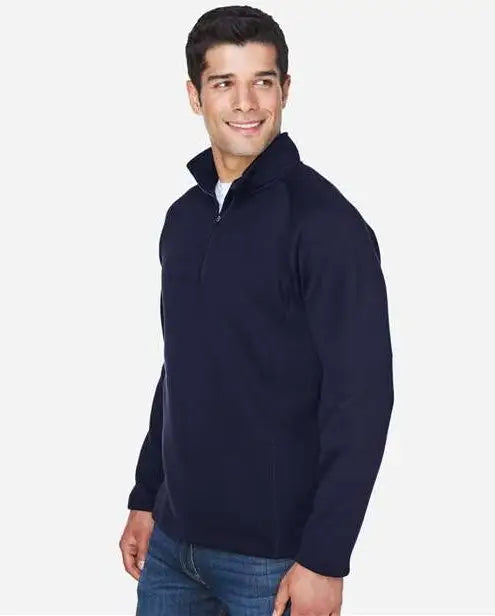 Devon & Jones Dg792 Unisex Bristol Sweater Fleece Quarter-zip Pullover - Navy