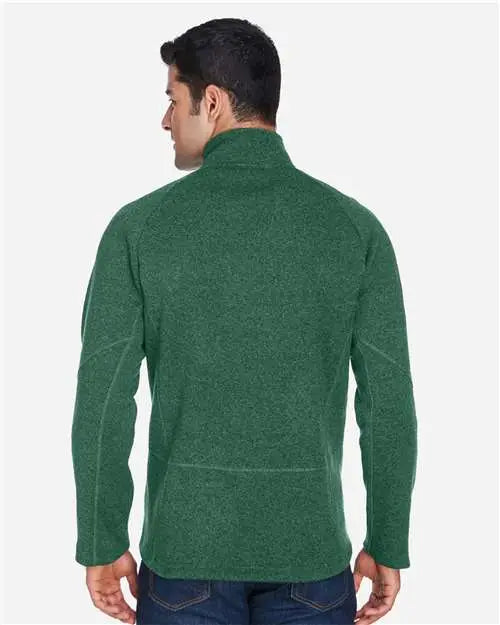 Devon & Jones Dg792 Unisex Bristol Sweater Fleece Quarter-zip Pullover - Forest Heather