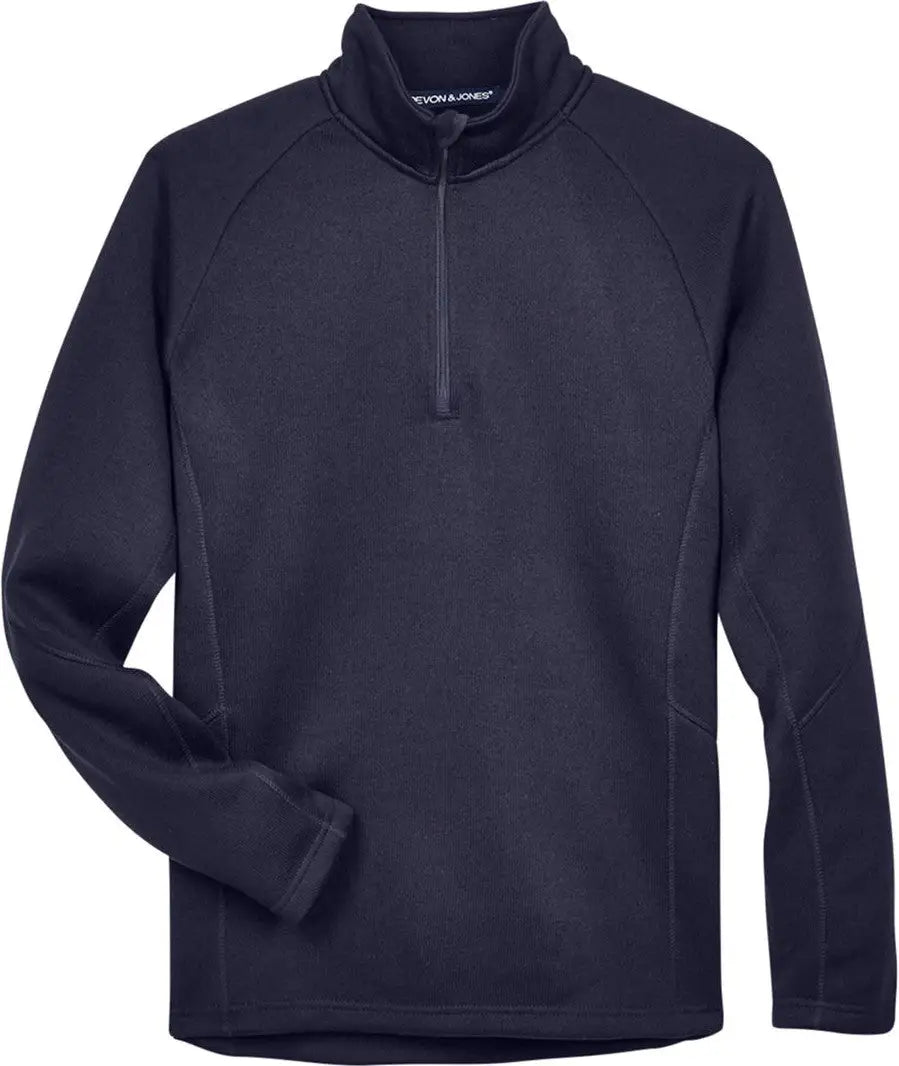 Devon & Jones Dg792 Unisex Bristol Sweater Fleece Quarter-zip Pullover - Navy