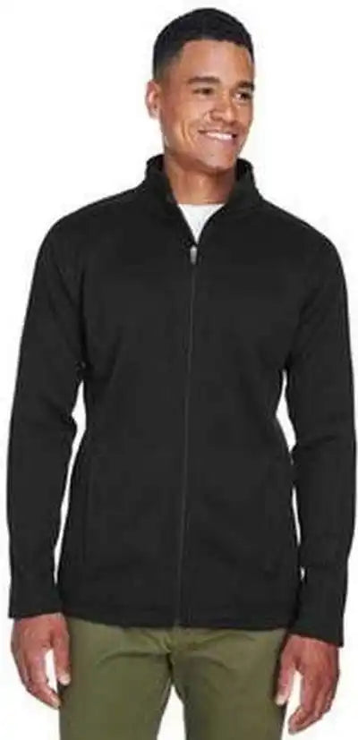 Devon & Jones Dg793 Men’s Bristol Full-zip Sweater Fleece Jacket - Black