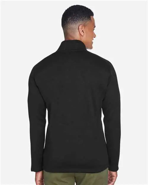 Devon & Jones Dg793 Men's Bristol Full-zip Sweater Fleece Jacket - Black