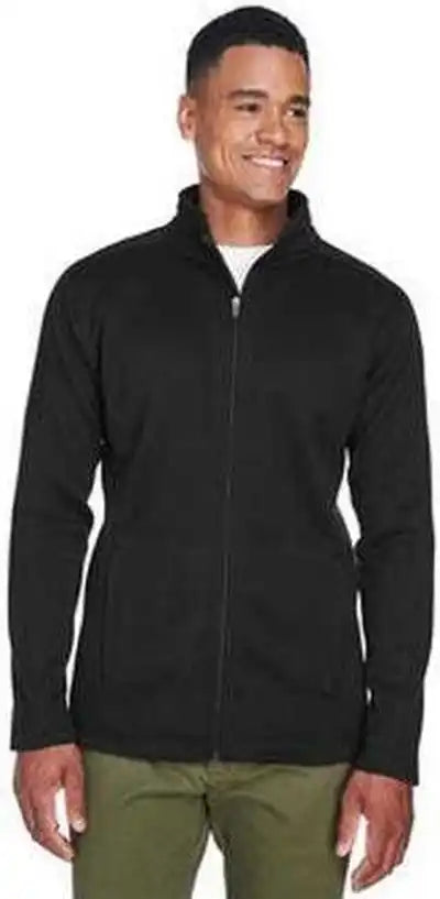 Devon & Jones Dg793 Men’s Bristol Full-zip Sweater Fleece Jacket - Black