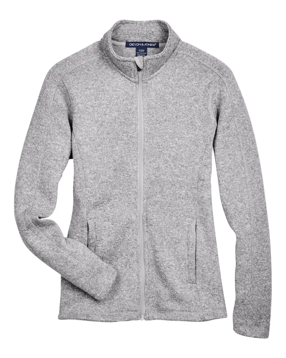 Devon & Jones Dg793w Women’s Bristol Full-zip Sweater Fleece Jacket - Grey Heather