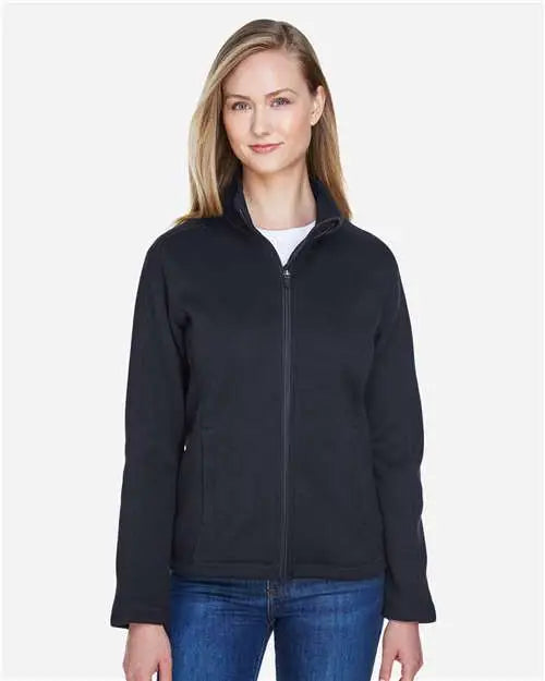 Devon & Jones Dg793w Women's Bristol Full-zip Sweater Fleece Jacket - Black