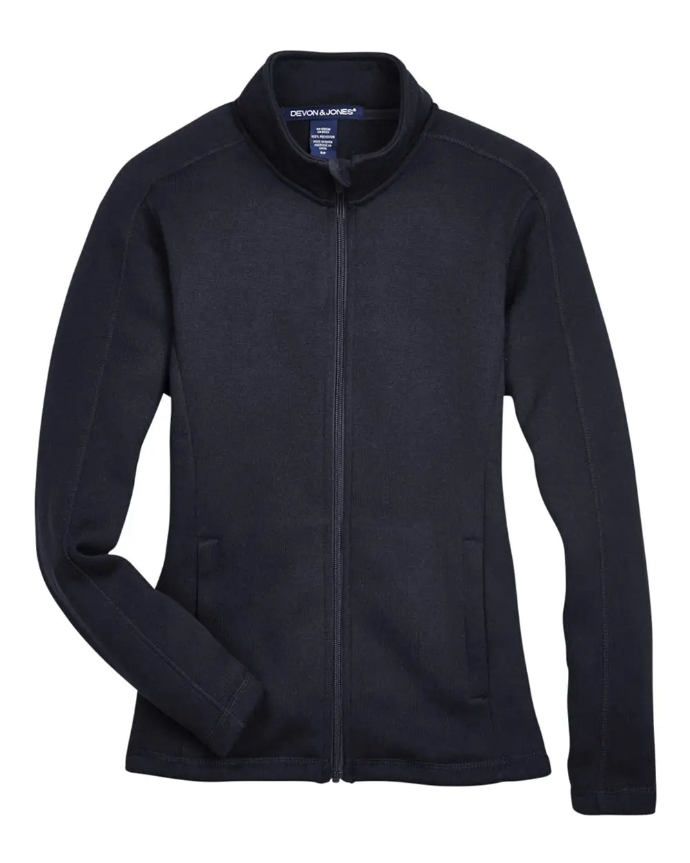 Devon & Jones Dg793w Women's Bristol Full-zip Sweater Fleece Jacket - Black - Xs