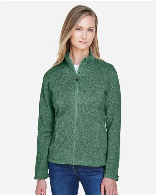 Devon & Jones Dg793w Women’s Bristol Full-zip Sweater Fleece Jacket - Forest Heather