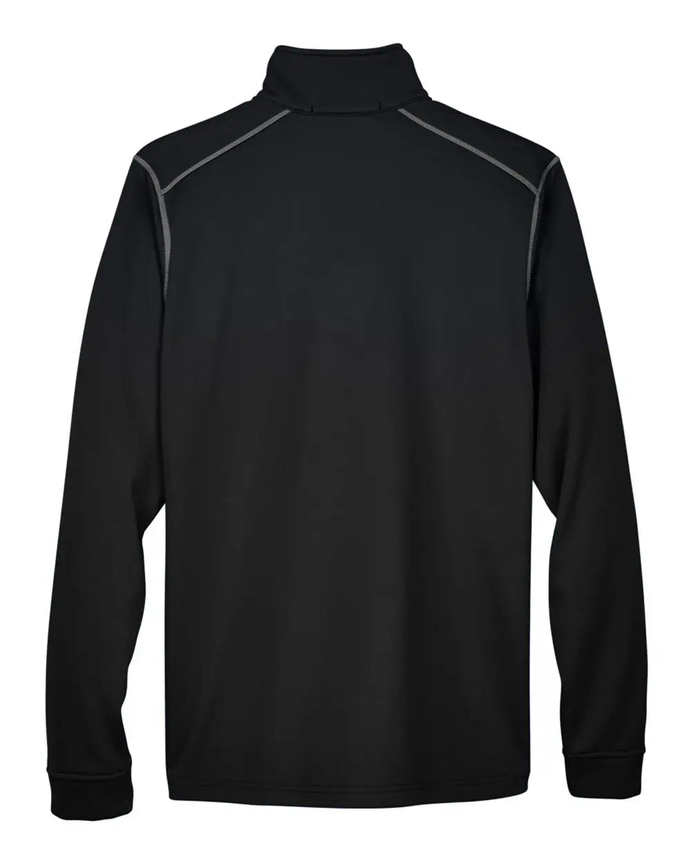 Devon & Jones Dg796 Men’s Newbury Colorblock Mãlange Fleece Full-zip Jacket - Black Heather Dark Grey