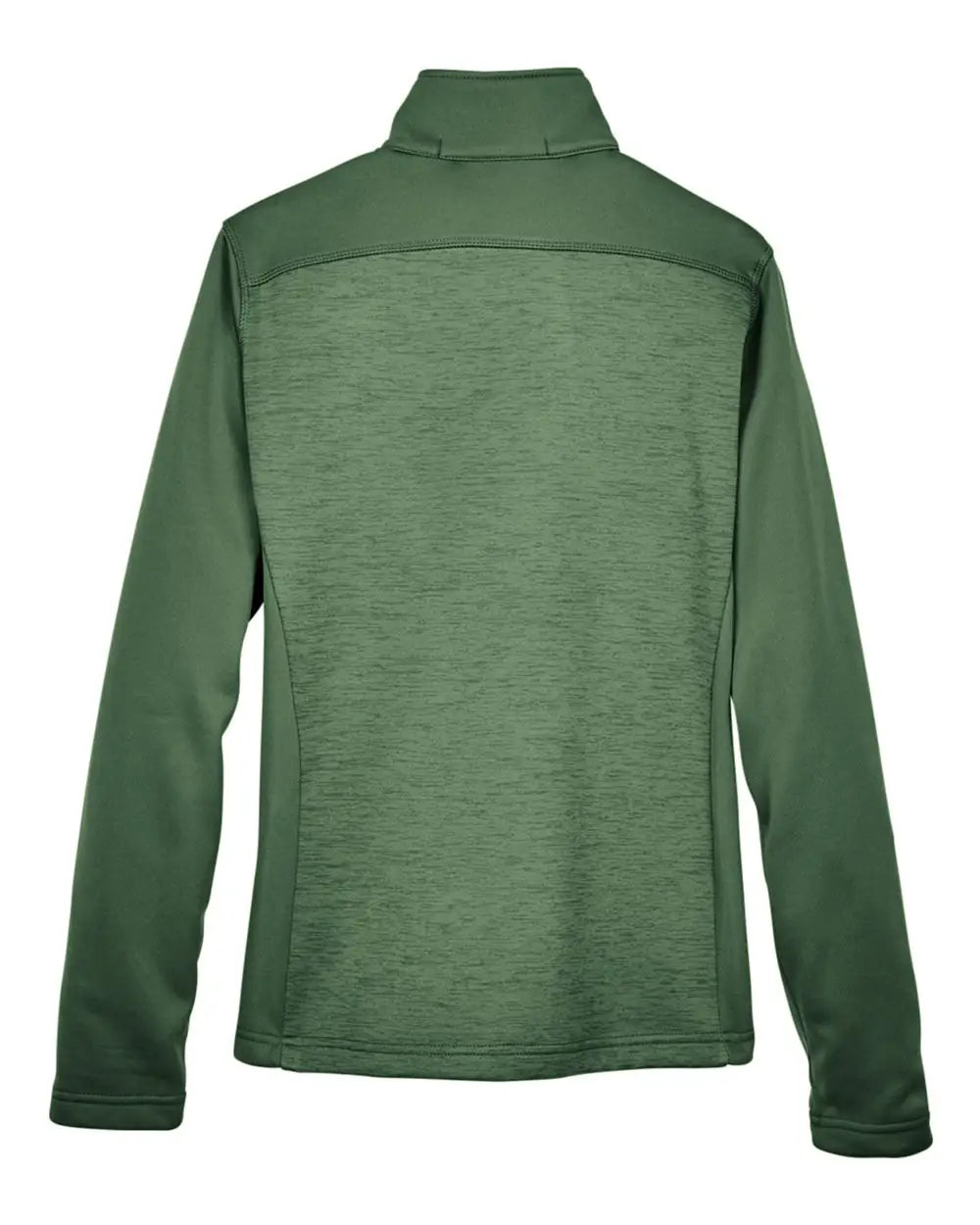Devon & Jones Dg796w Women’s Newbury Colorblock Mãlange Fleece Full-zip Jacket - Forest Heather