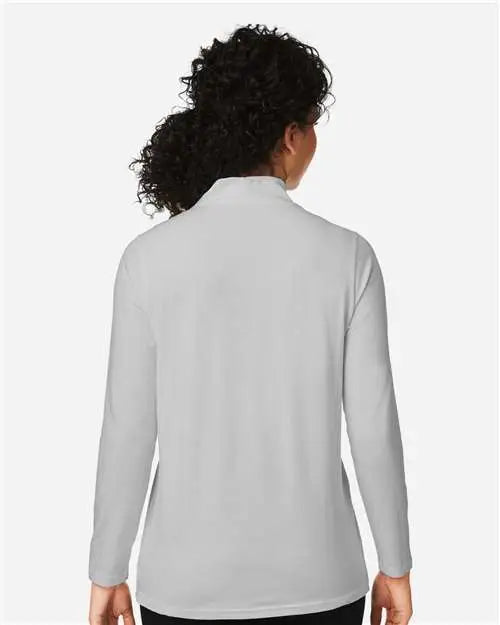 Devon & Jones Dp121w Women’s Raleigh Shawl Collar Knit Top - Gray