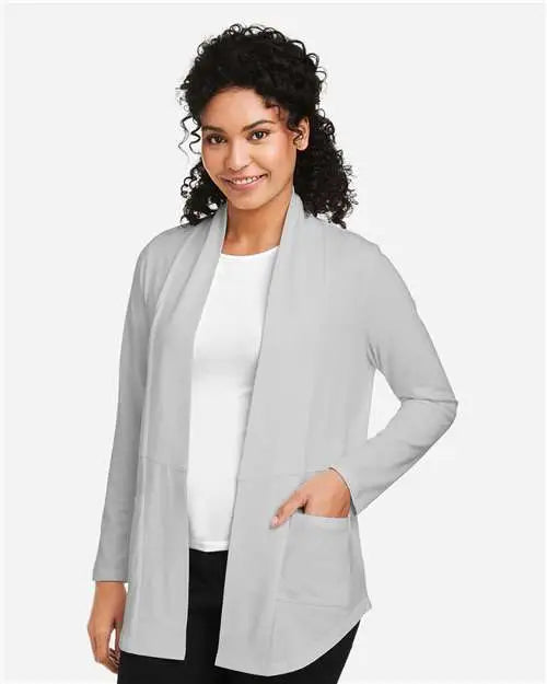 Devon & Jones Dp125w Women's Raleigh Stretch Cardigan - Grey