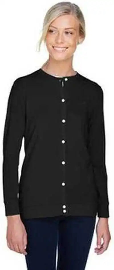 Devon &amp; Jones Dp181w Ladies’ Perfect Fit Ribbon Cardigan Black