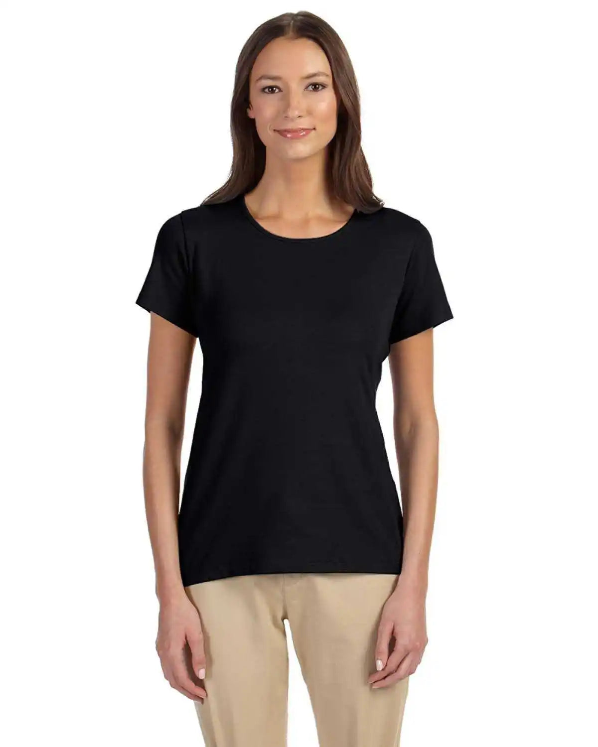 Devon & Jones Dp182w Ladies’ Perfect Fit Shell T-shirt - Black