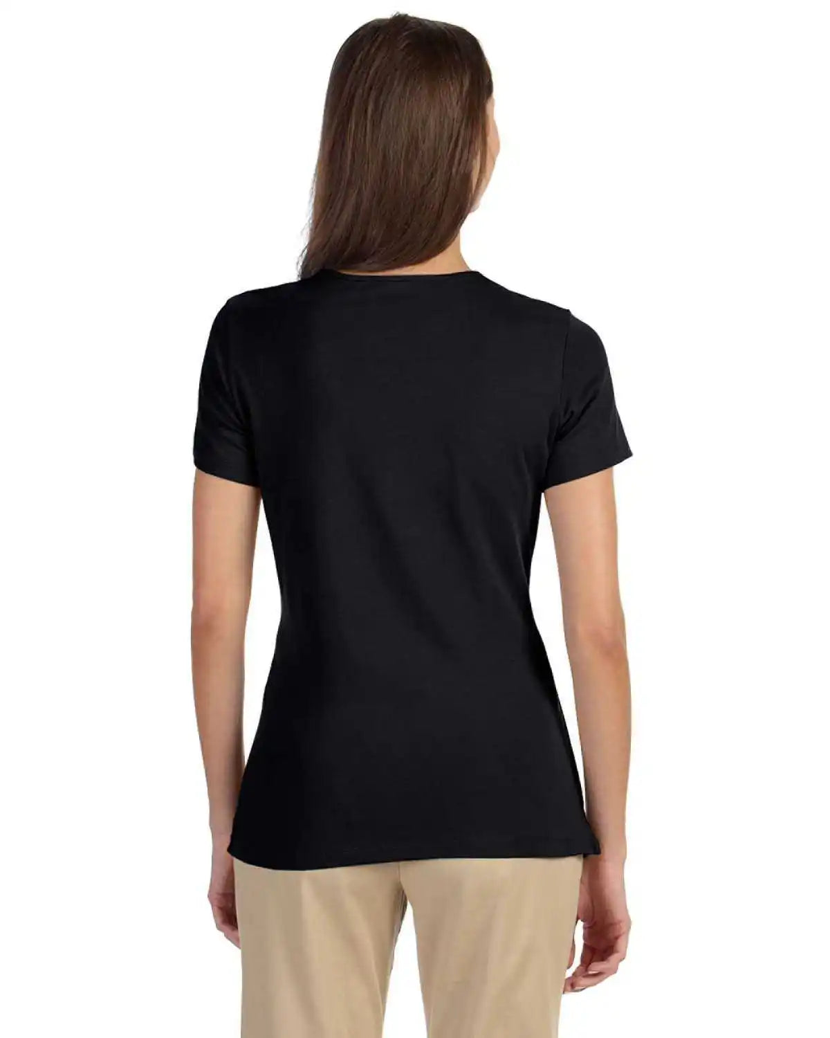 Devon &amp; Jones Dp182w Ladies’ Perfect Fit Shell T-shirt - Black