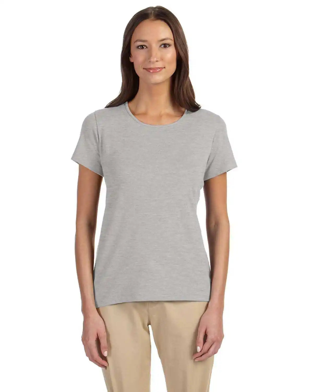 Devon & Jones Dp182w Ladies’ Perfect Fit Shell T-shirt - Gray Heather